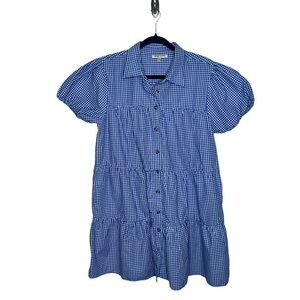 Speed Limit Blue Gingham Button-Up Dress Size XL‎
